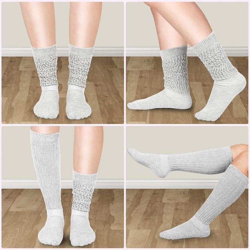 TRIITECH Store 3 Pairs Scrunchy Socks for Women,Slouch Socks Women Knee High Scrunch Socks Size 5-11 - Image 5